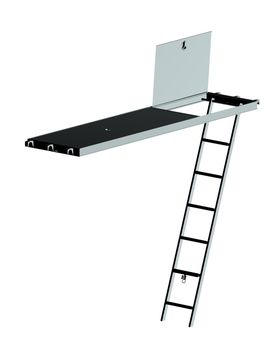 FIXS L 2572 mm Ladder Platforms ALM 6063 2.0 mm W 628 mm